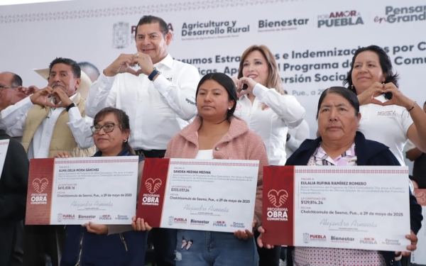 Gobierno de Puebla entrega 9.2 mdp en apoyos para obra comunitaria