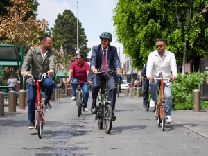 Puebla impulsa movilidad sostenible con rodada ciclista encabezada por Chedraui
