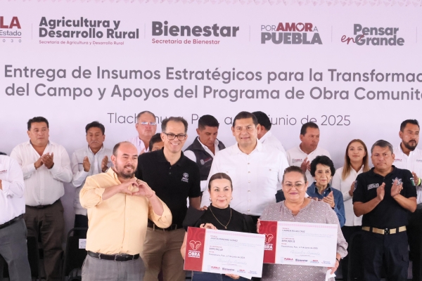 Entrega Gobernador Armenta 18 mdp en Obra Comunitaria y apoyos al campo en Tlachichuca