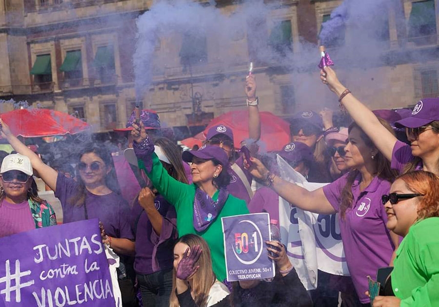 En calma, la marcha por el Día Internacional de la Mujer en la Ciudad de México