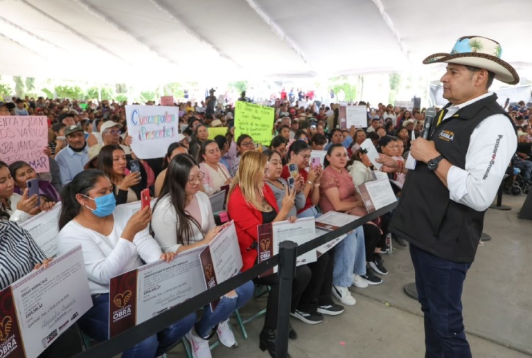 Gobierno Estatal consolida bienestar en Quecholac con obra comunitaria